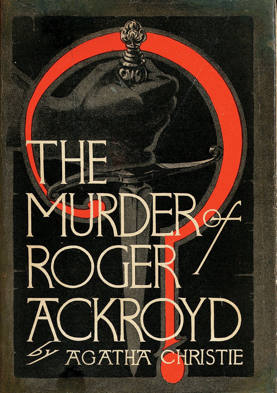 Framsida av "Mordet på Roger Ackroyd" av Agatha Christie av American School