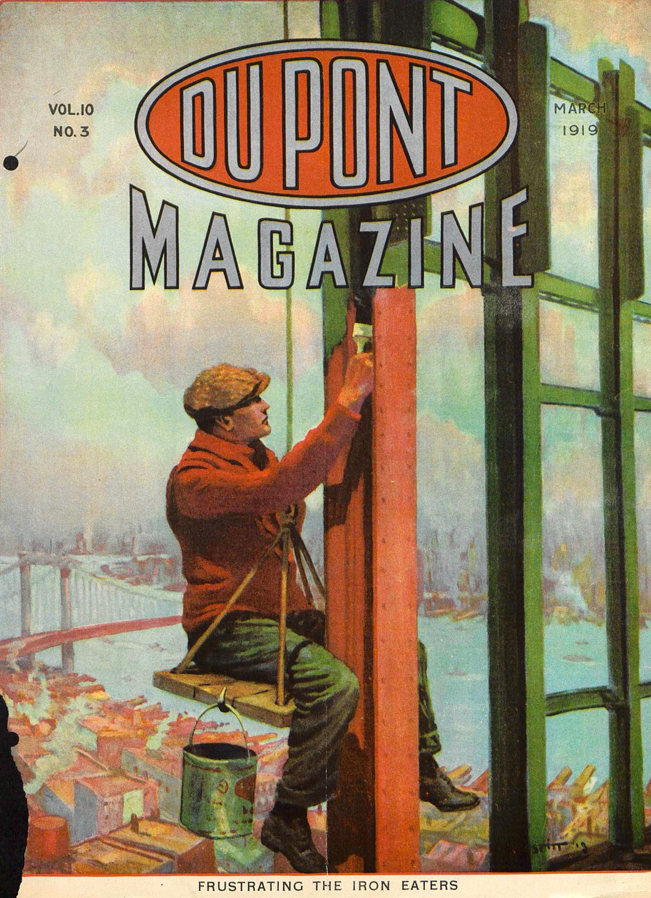 Frustrating the Iron Eater, framsidan av DuPont Magazine, mars 1919 av American School