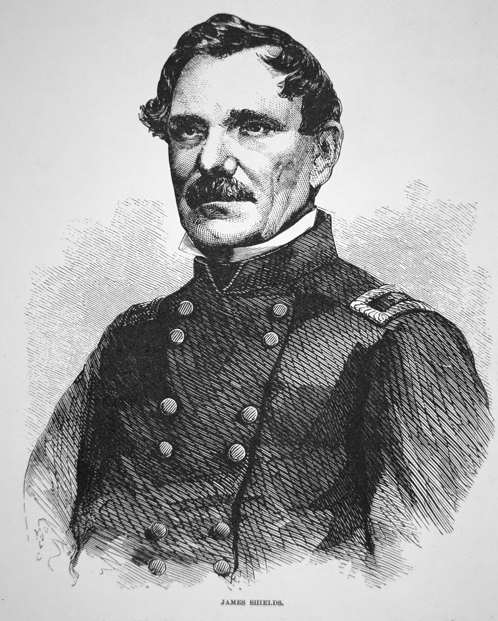 General James Shields (1810-79) (gravyr) av American School
