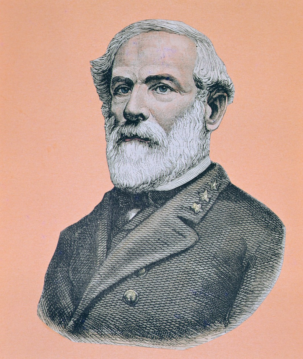 General Robert E. Lee (1807-70) (lito i färg) av American School