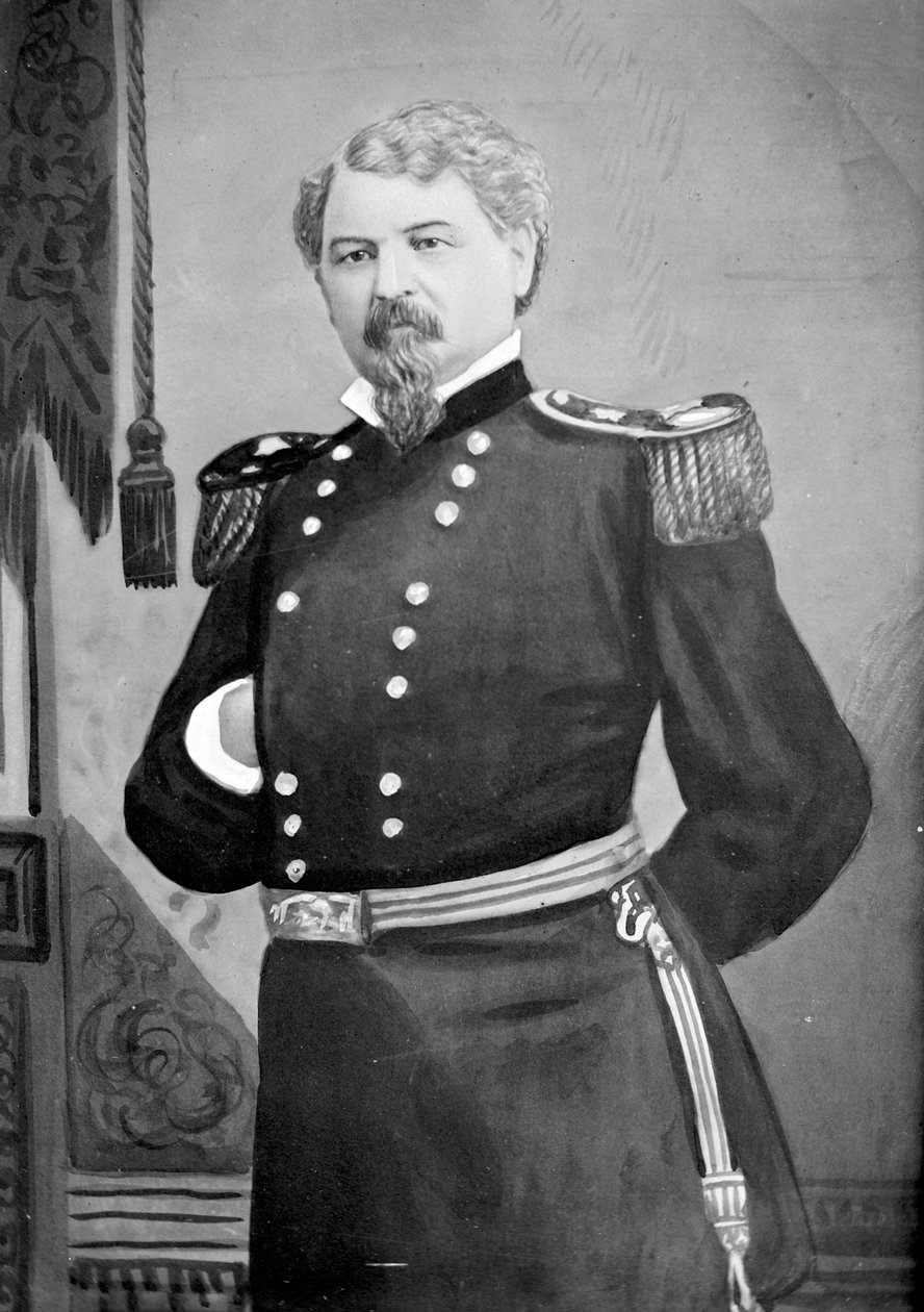 General Samuel D. Sturgis, ca 1880-85 (wc på papper) av American School