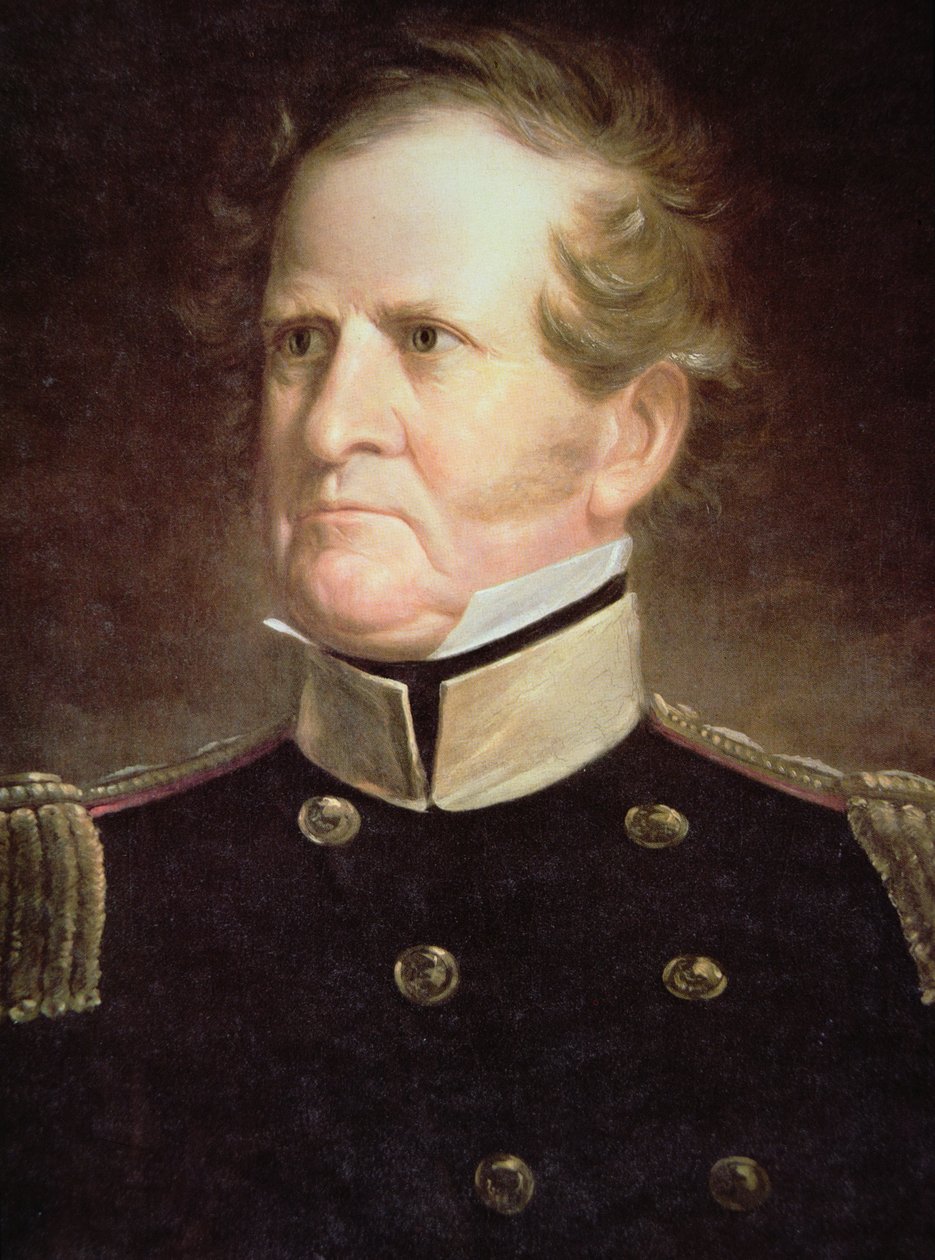 General Winfield Scott (1786-1866) (lito i färg) av American School