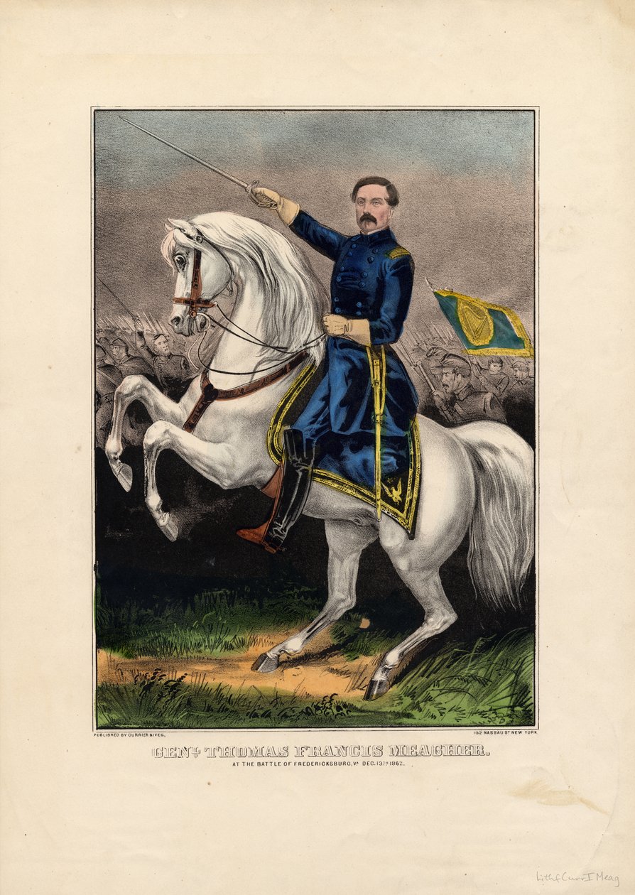 Genl. Thomas Francis Meagher, pub. av Currier & Ives, ca 1862 av American School