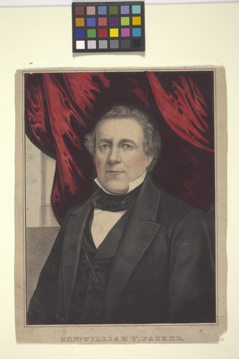 Genl. William F. Packer (handfärgad litografi) av American School