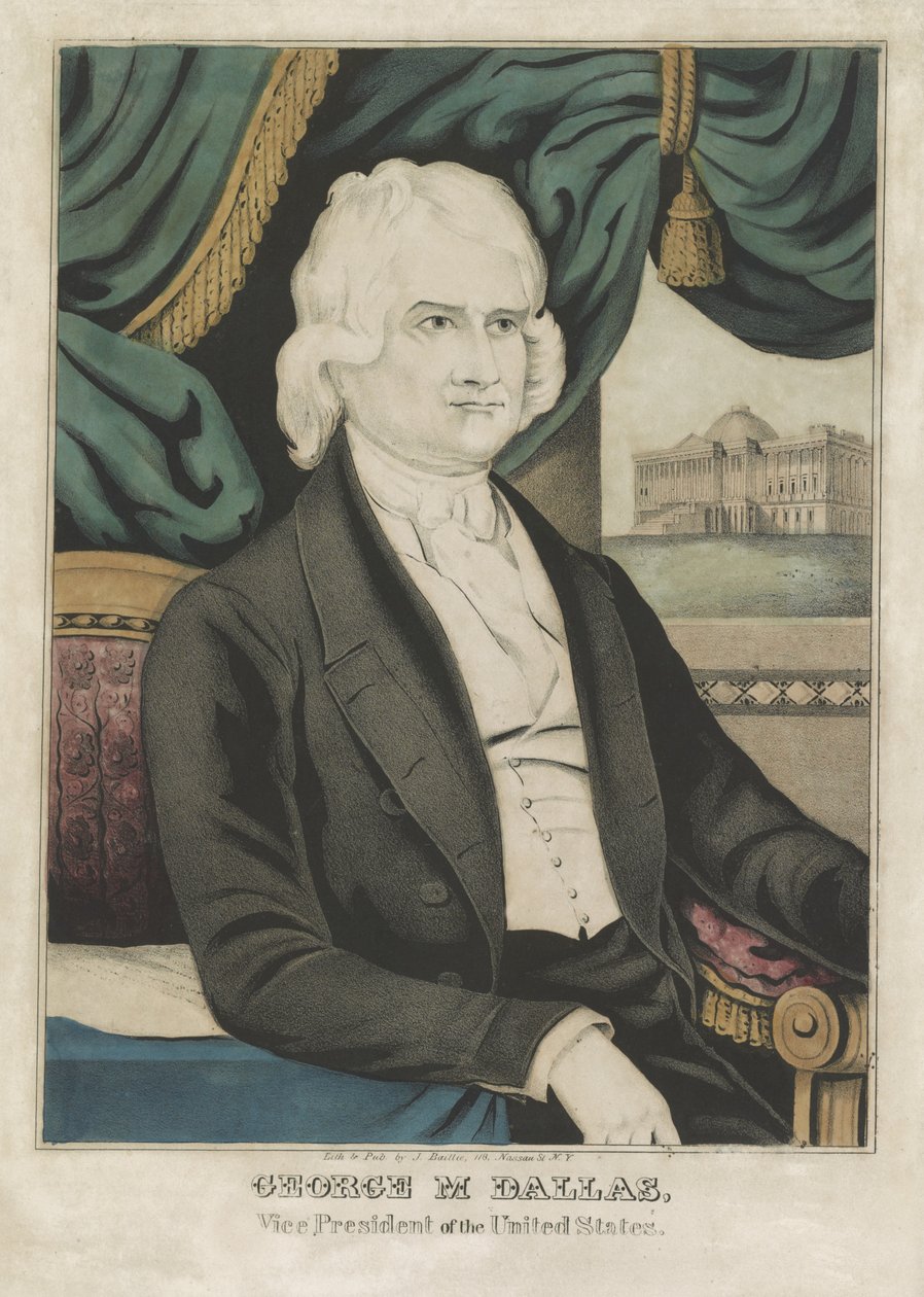 George M. Dallas, pub. 1844 (färglitografi) av American School