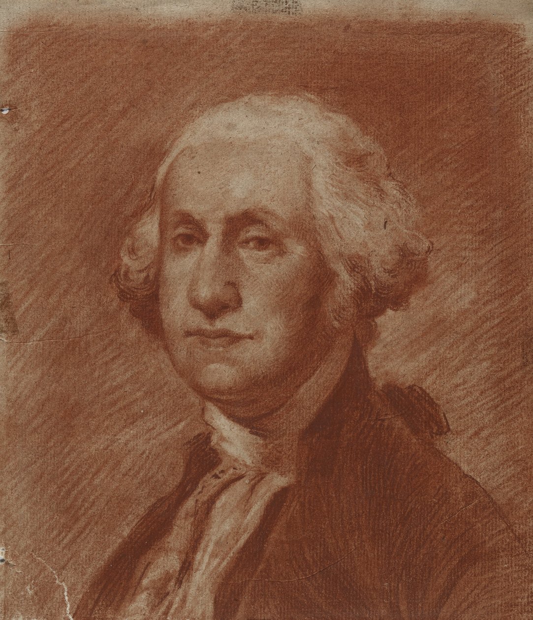 George Washington, tidigt 1800-tal (conte krita på lagt papper) av American School