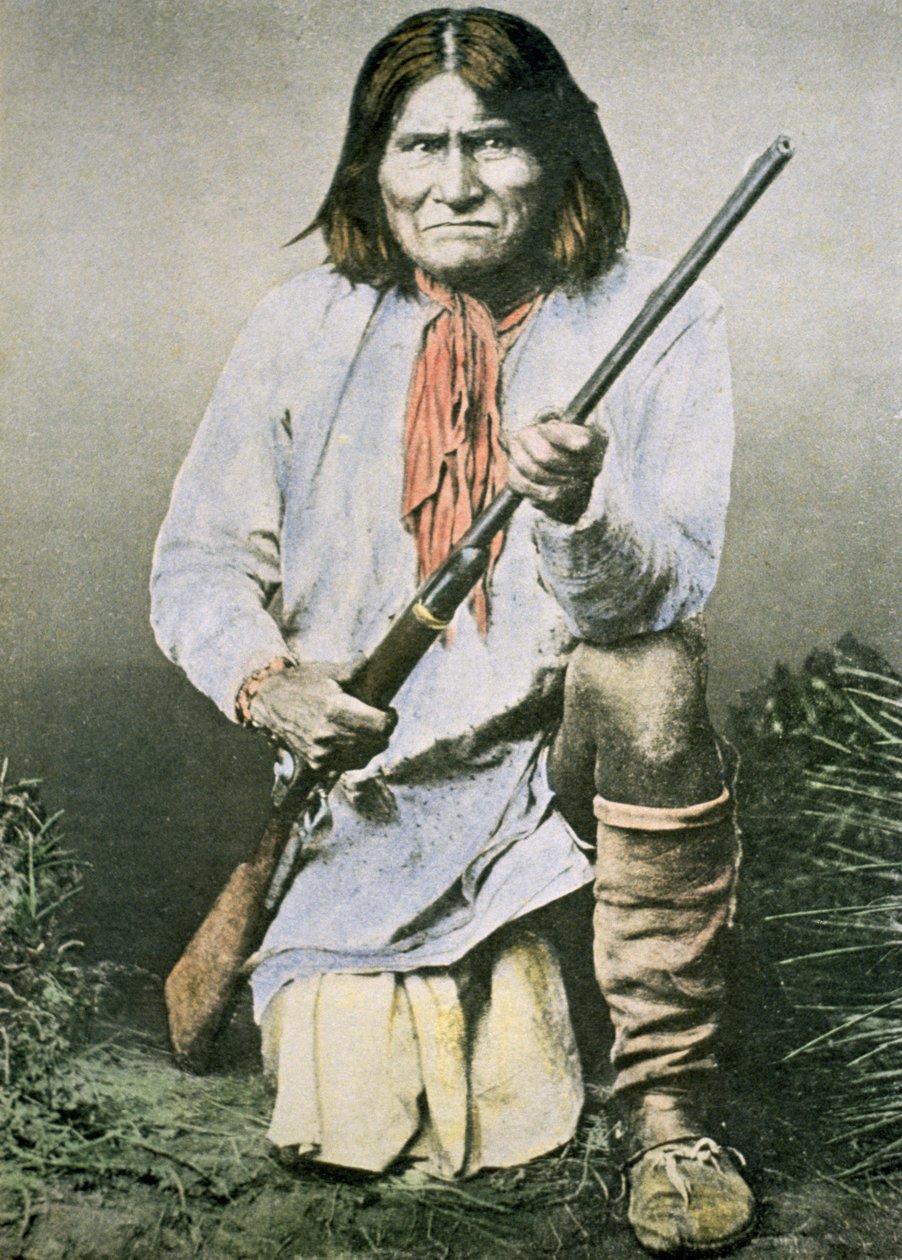 Geronimo (färgad bild) av American School