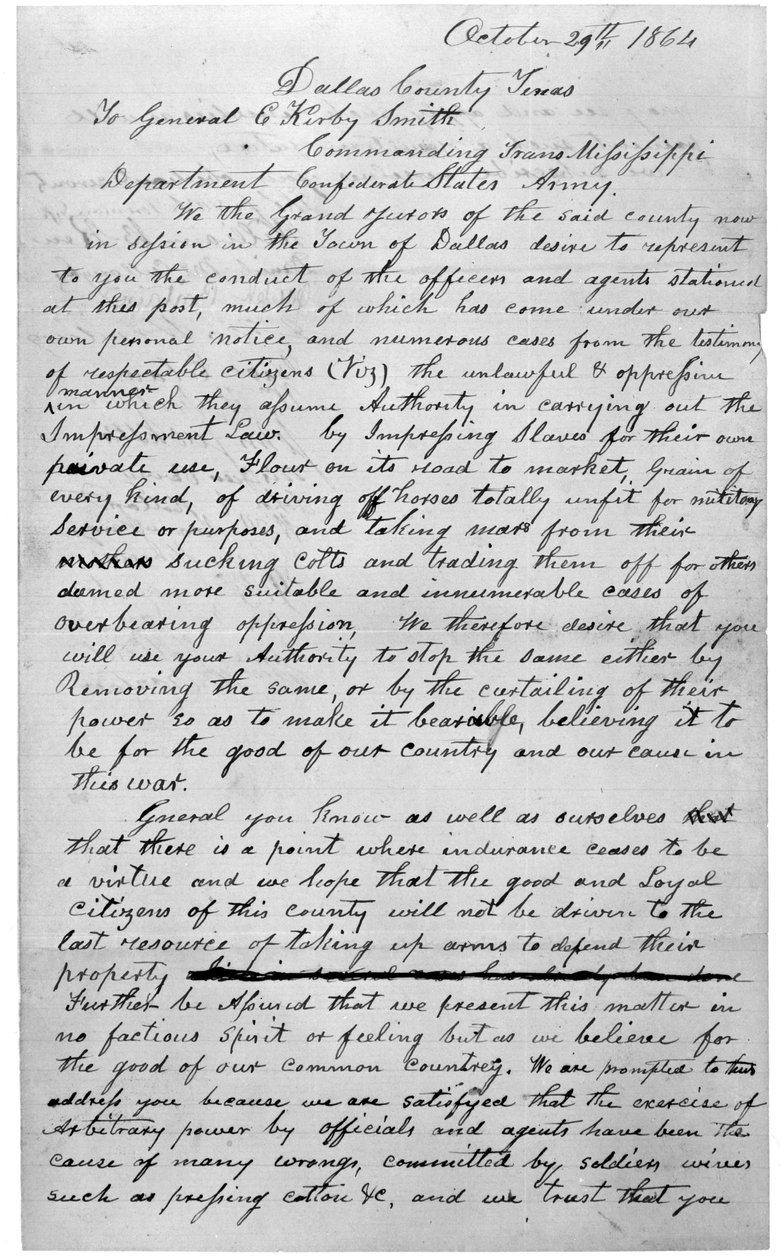 Grand Jury Letter, 1864   av American School