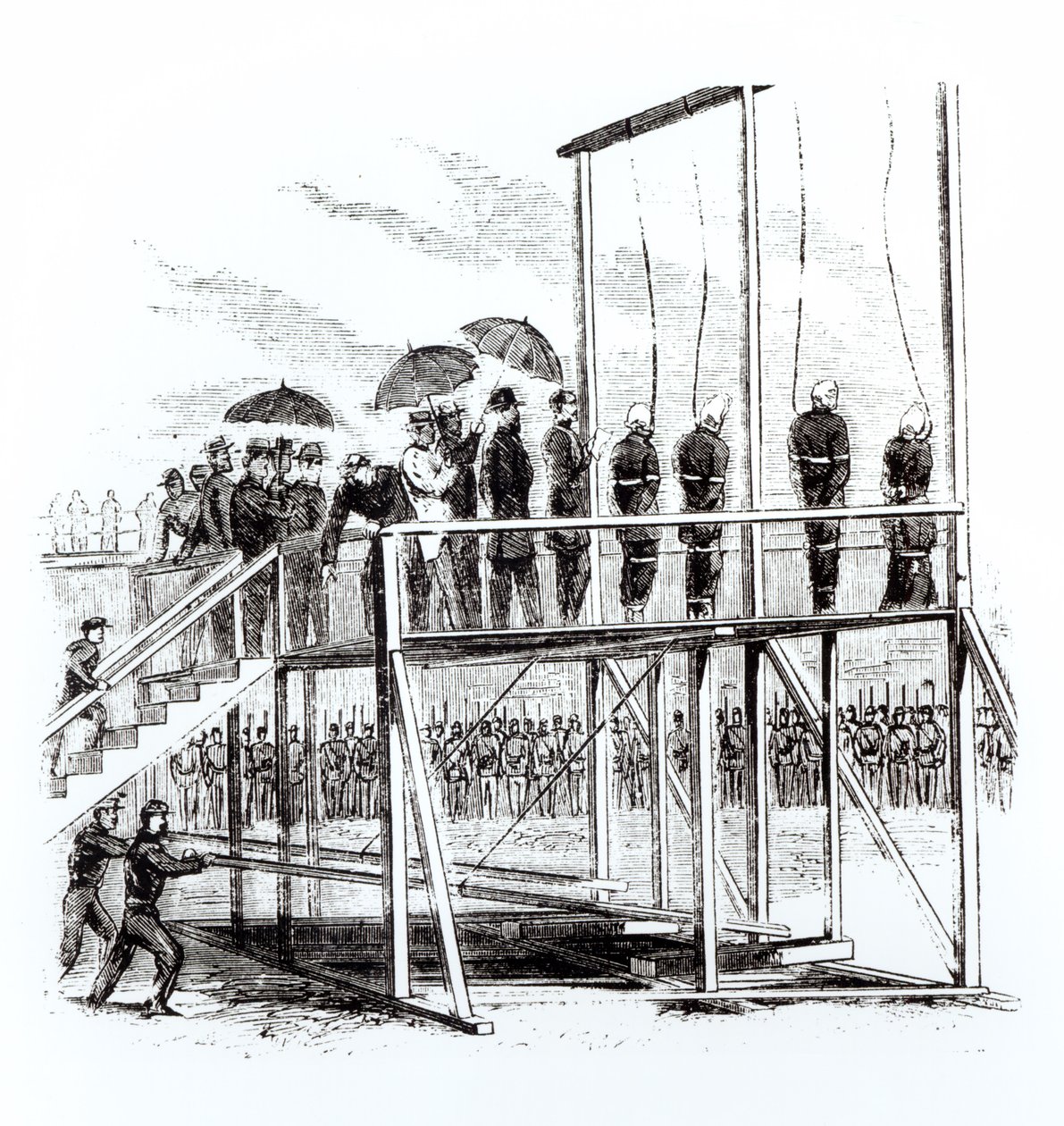 Hängning av Lincoln-mordkonspiratörerna, 7 juli 1865 av American School