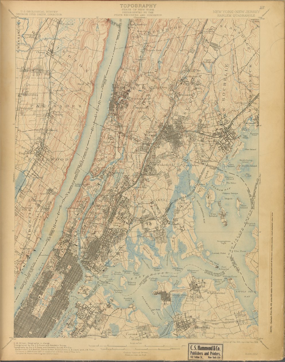 Harlem, undersökning av 1888-89 och 1897, red. av 1900, repr. 1908 av American School