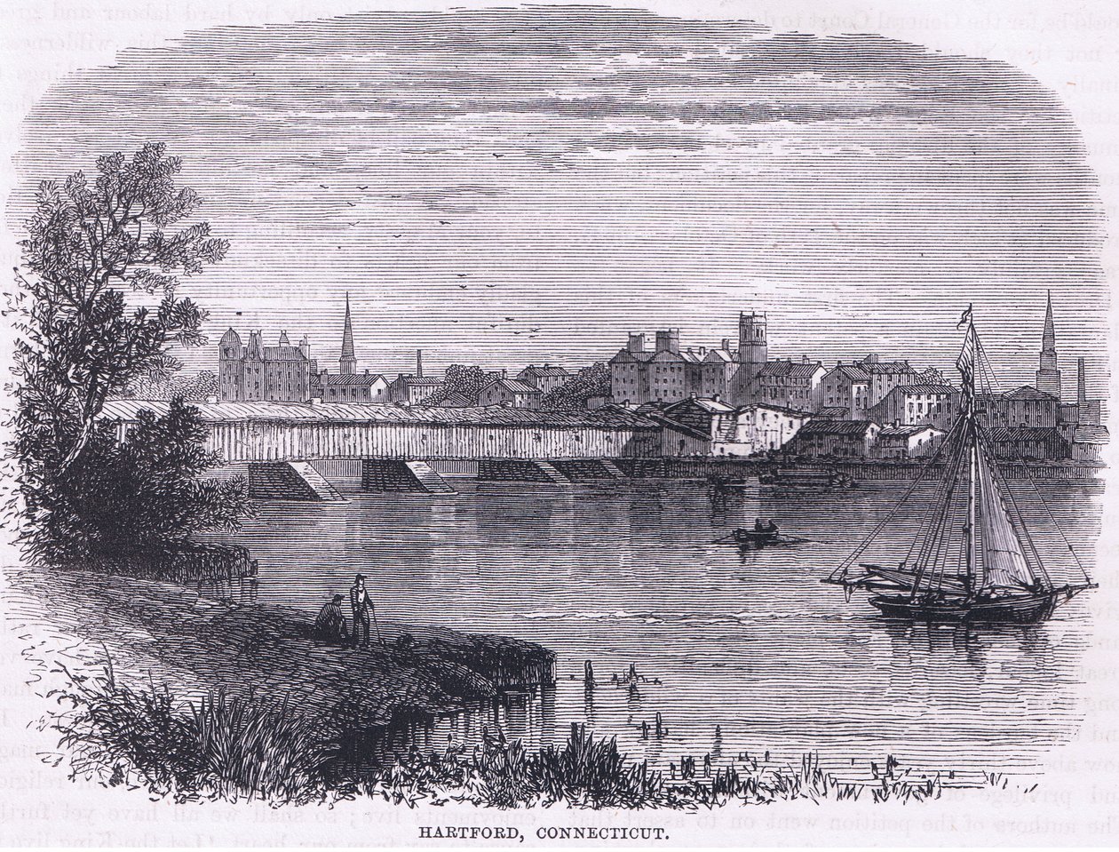 Hartford, Connecticut (1664), illustration från Cassell