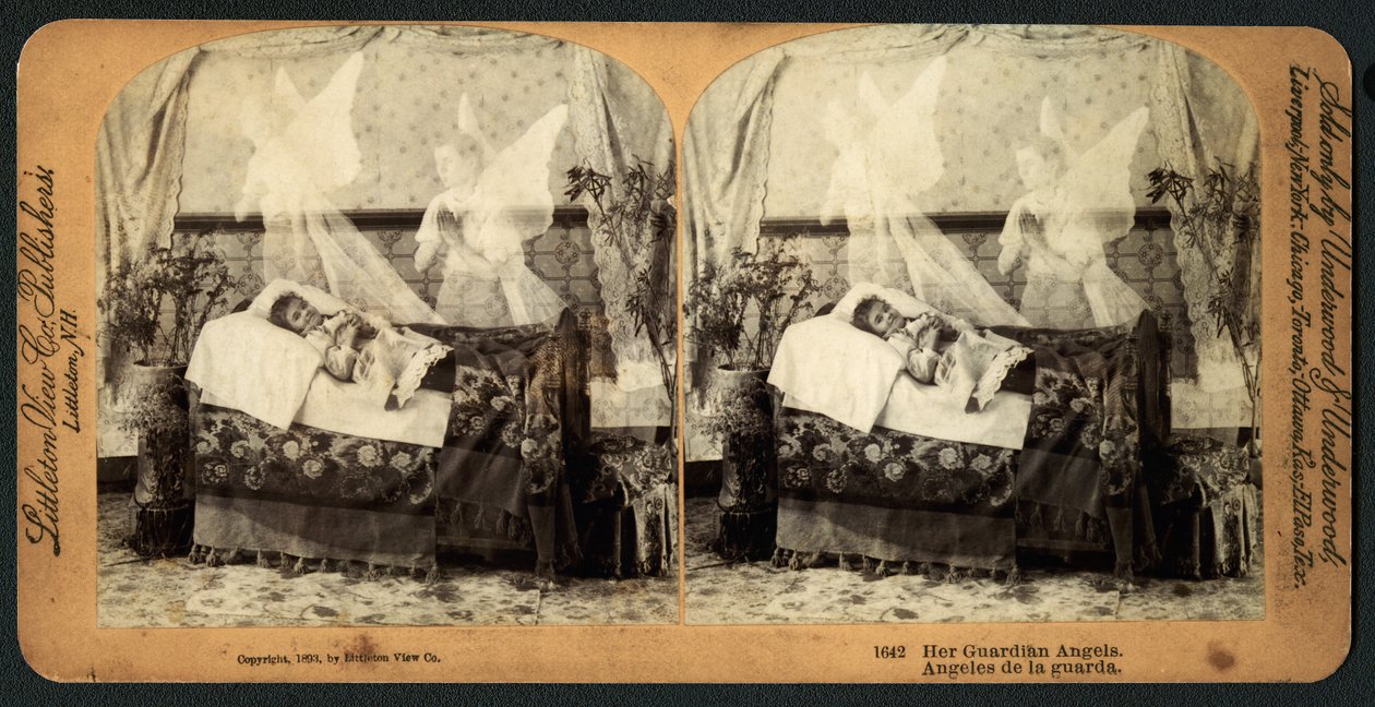Hennes skyddsänglar, 1893 (stereograf) av American School
