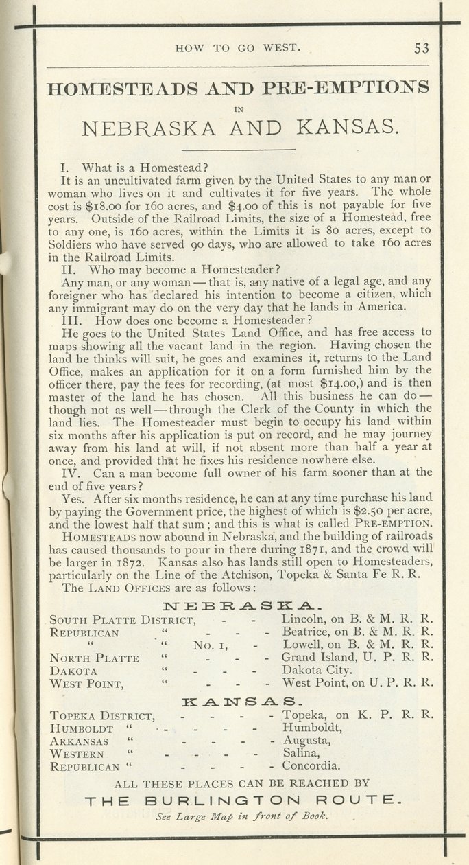 Homesteads and Pre-Eemptions, 1872 (tryck) av American School