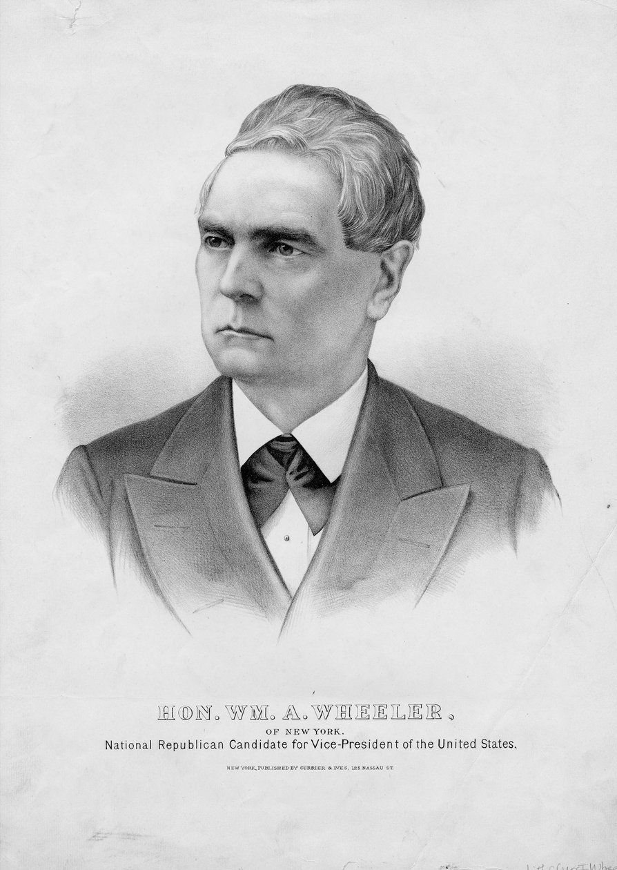 Hon. Wm. A. Wheeler, New York: Nationell republikansk kandidat till vicepresident i USA, pub. av Currier & Ives, ca 1876 av American School