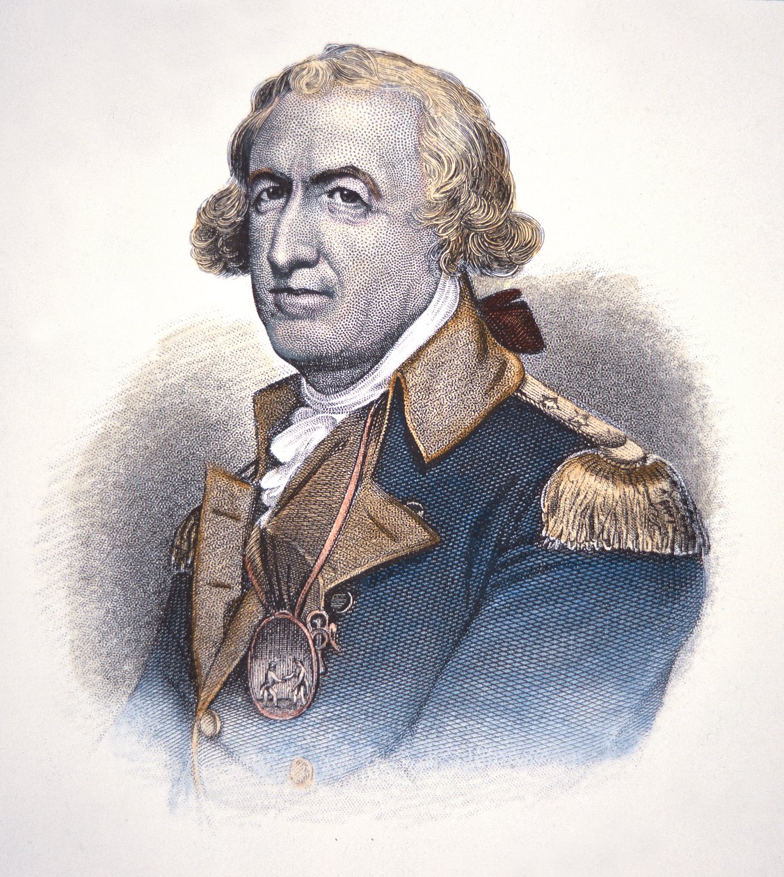 Horatio Gates (färgad gravyr) av American School