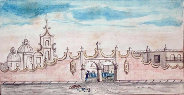 Huamantla, Mexiko (akvarell på papper) av American School