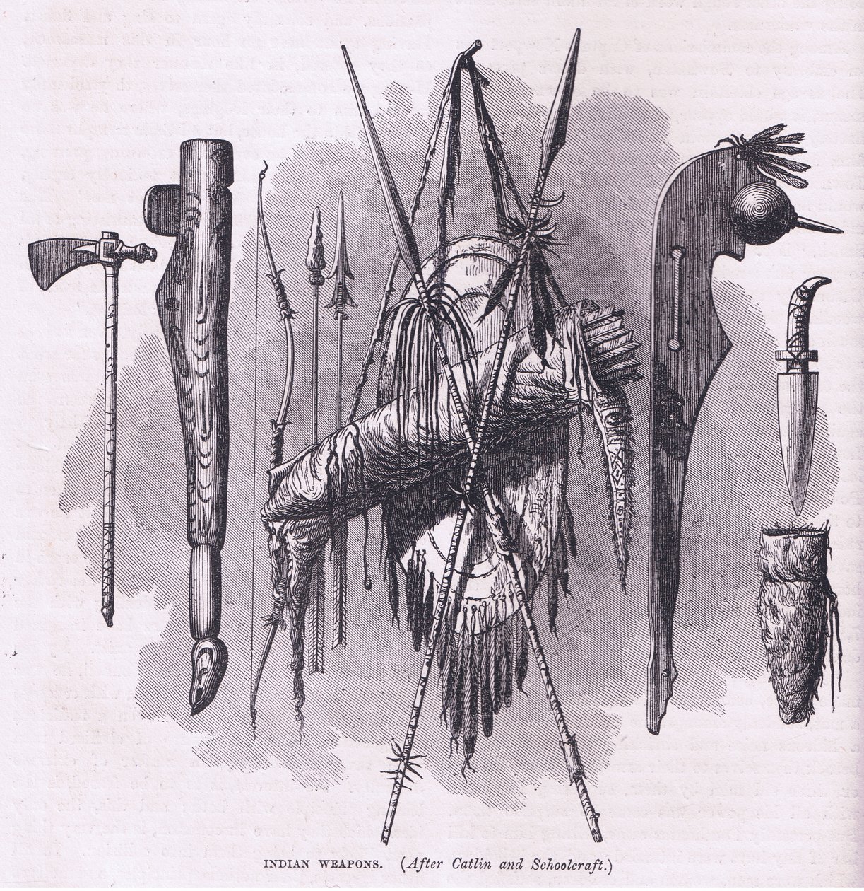 Indiska vapen, illustration från Cassell
