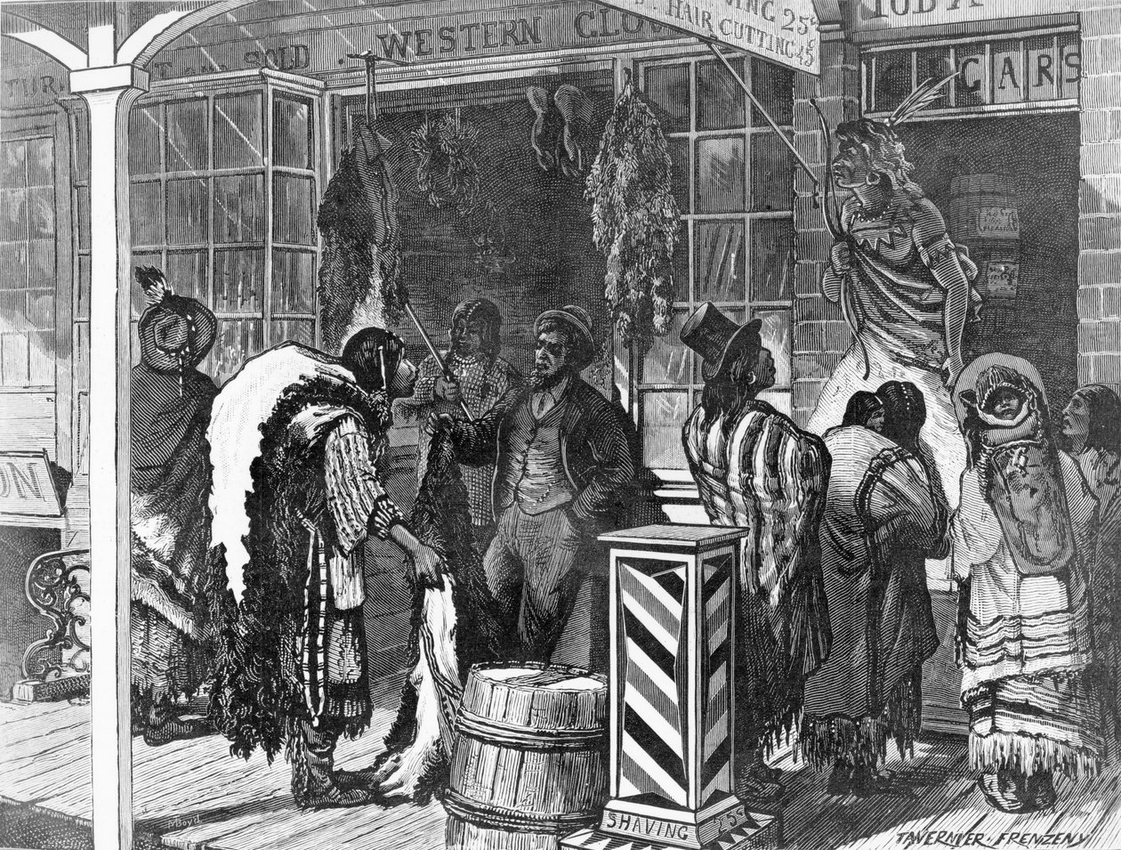 Indians Trading at a Frontier Town, från 