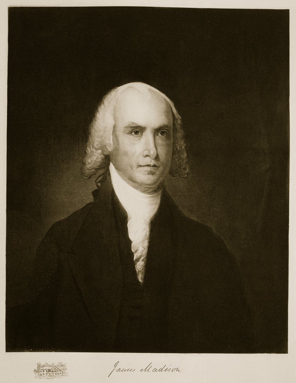 James Madison, USA:s fjärde president, pub. 1901 (fotogravyr) av American School