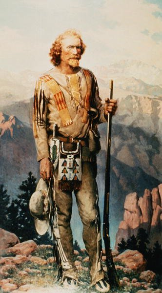 Jim Baker (1818-98) (lito i färg) av American School