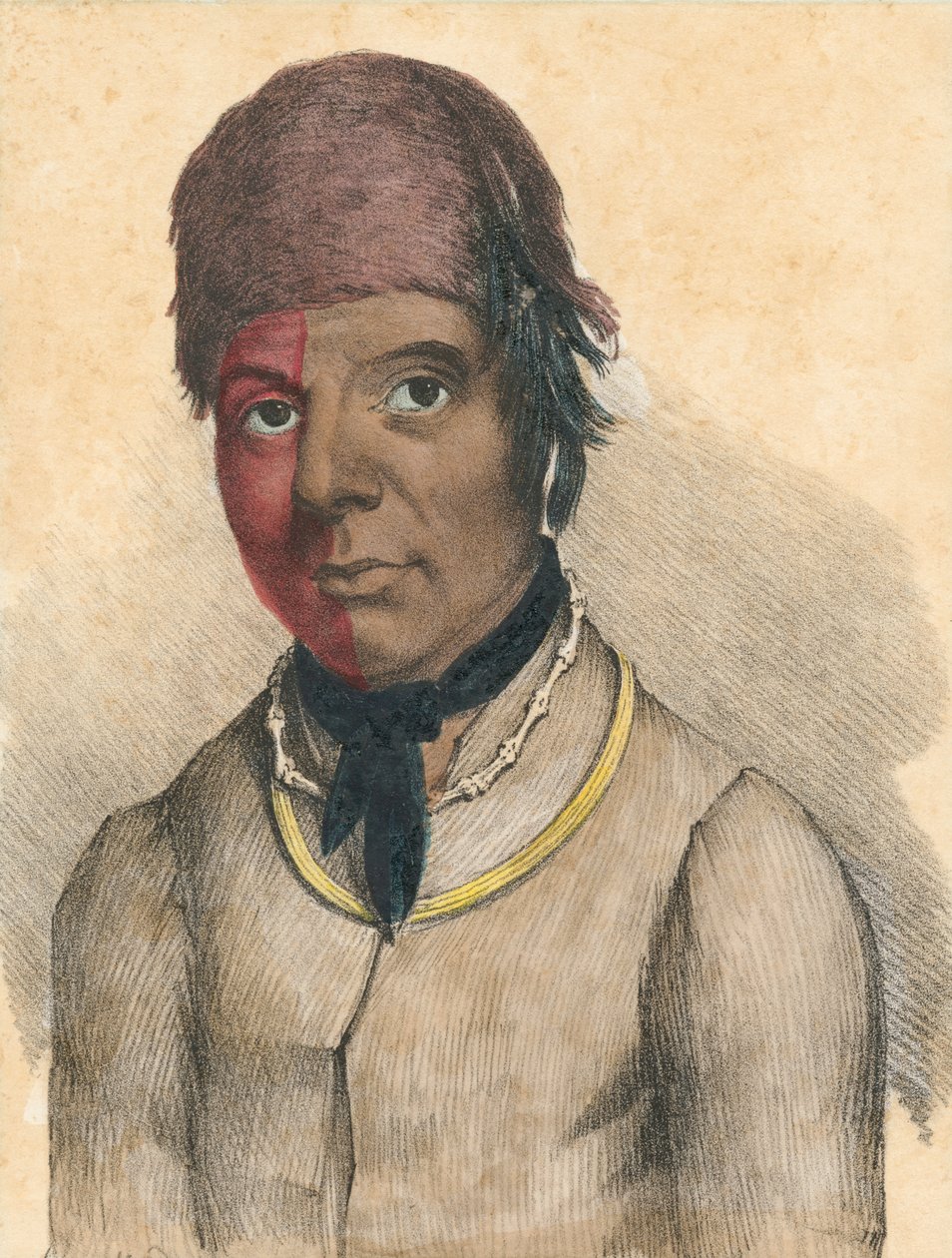 John Skenandoa, även känd som Shenandoah. Porträtt. av American School