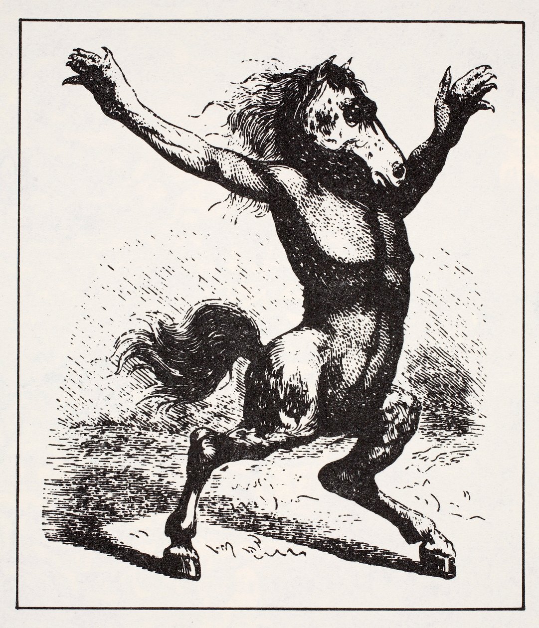 Kelpie Water Demon, från The World Guide to Gnomes, Fairies, Alves and Other Little People av Thomas Keightley (1789-1872) Publicerad 1880, (BW-gravyr) av American School