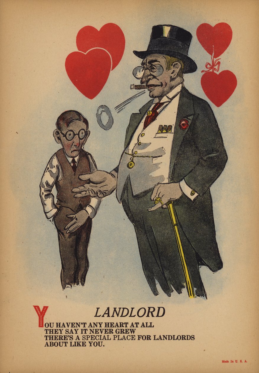 Landlord (färglitografi) av American School