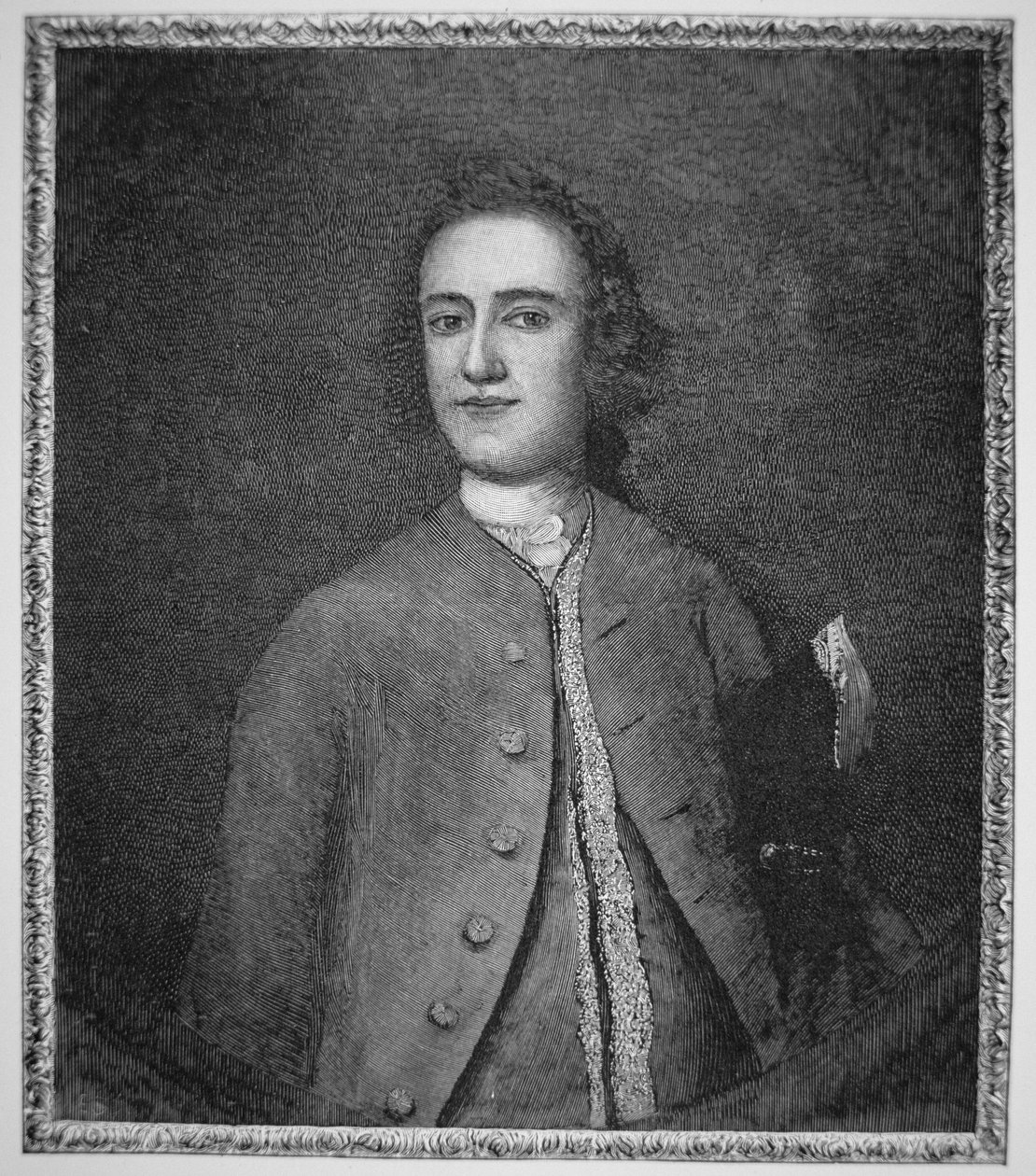 Lawrence Washington (1718-52) (litho) av American School
