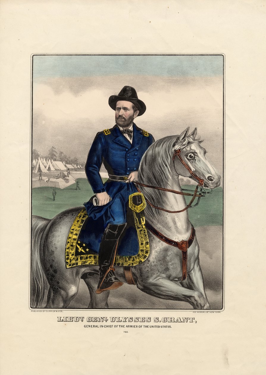 Lieut. Genl. Ulysses S. Grant: General i chef för arméerna i USA, pub. av Currier & Ives, ca 1866-70 av American School