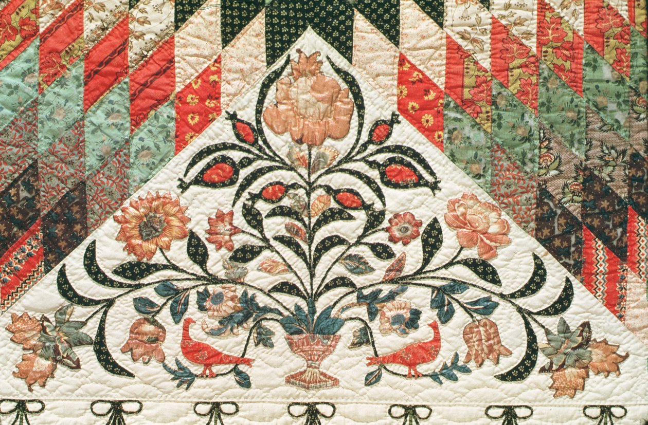 Lone Star mönster täcke, ca 1850 (bomull) (se även 51714) av American School