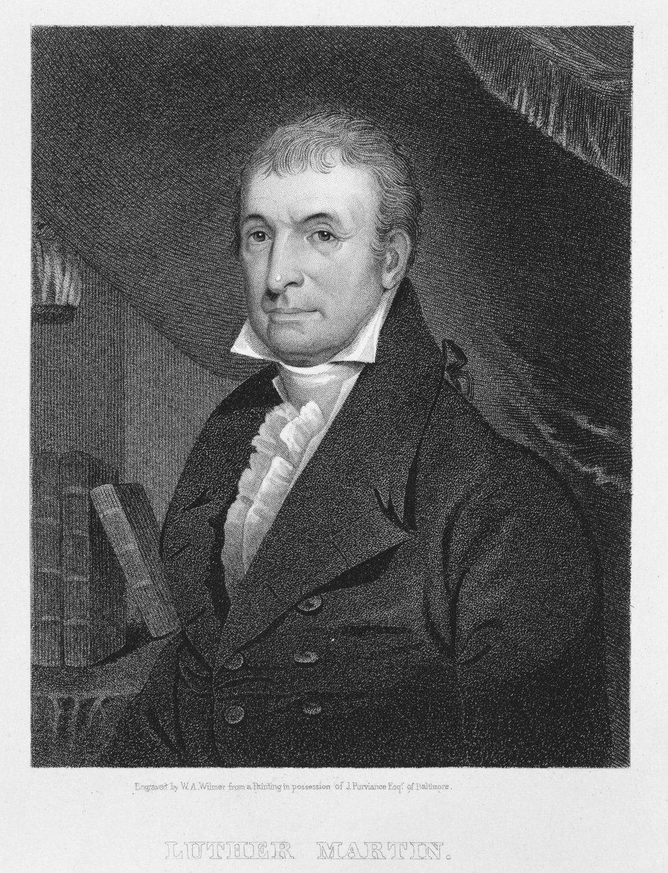 Luther Martin, graverad av William A. Wilmer (ca 1820-55) av American School