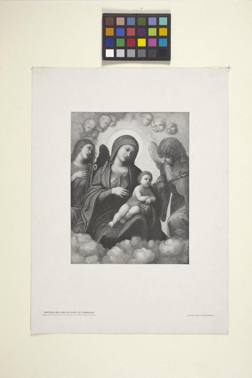 Madonna And Child In Glory (bläck) av American School