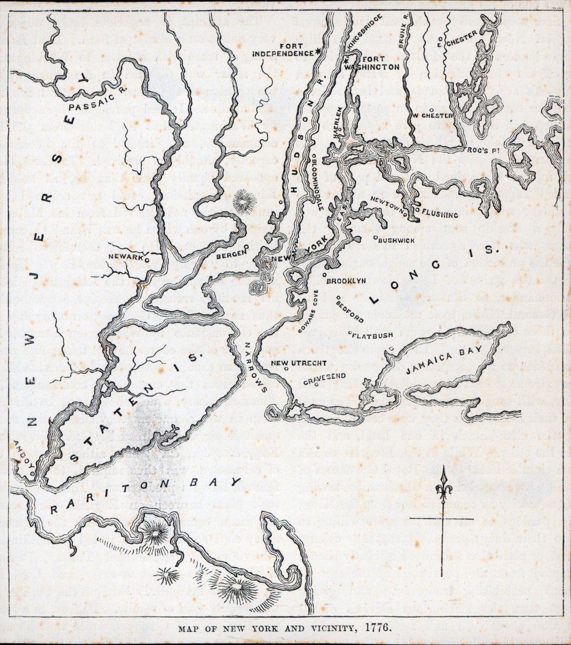 Karta över New York and the Vicinity (litho) av American School