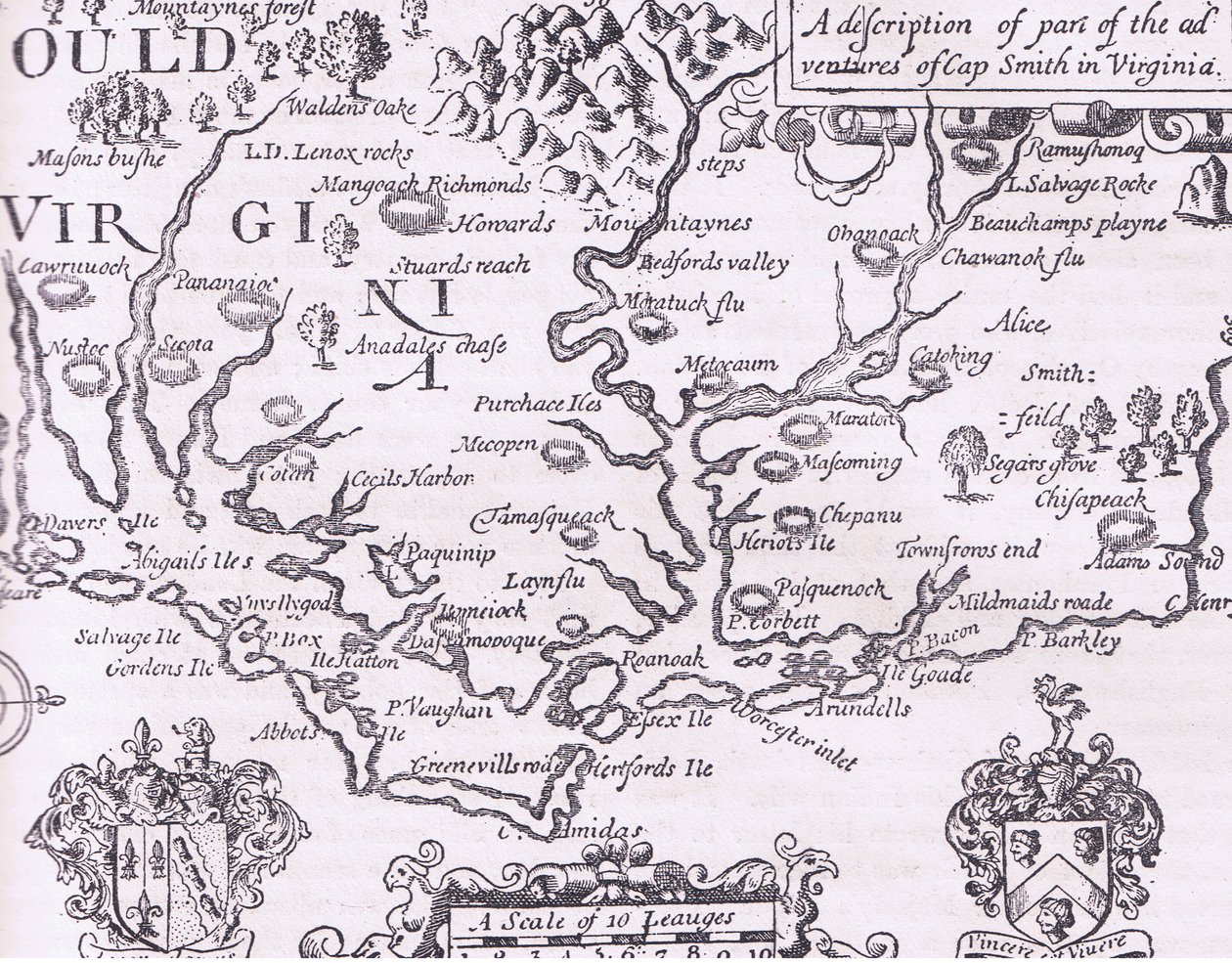 Karta över Virginia, illustration från Cassell