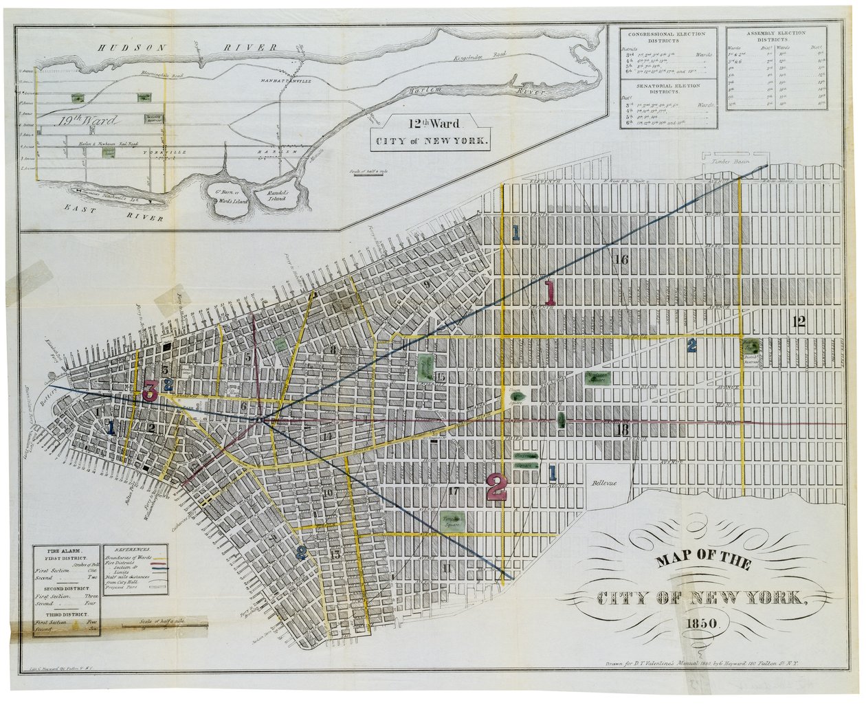Karta över staden New York av American School