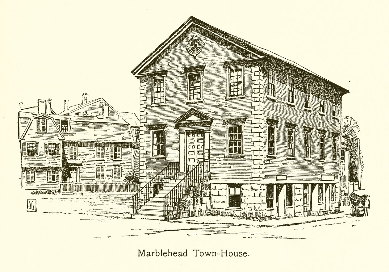 Marblehead Town-House (gravyr) av American School