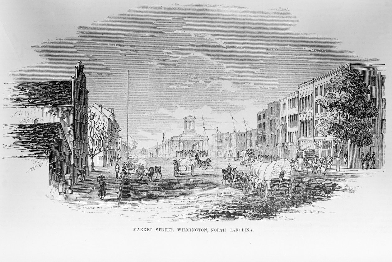 Market Street, Wilmington, North Carolina, 24 februari 1855 av American School