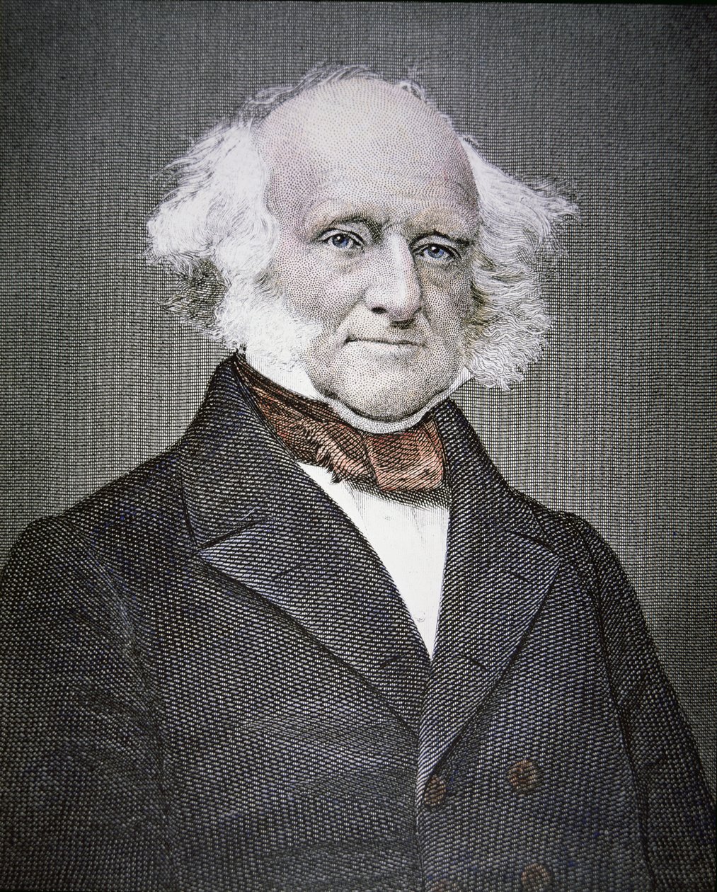 Martin van Buren (1782-1862) (färgad gravyr) av American School