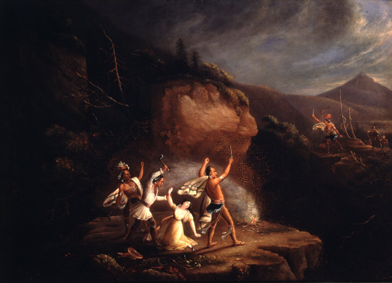 Massaker av Jane McCrea, 1777, tidigt 1800-tal av American School