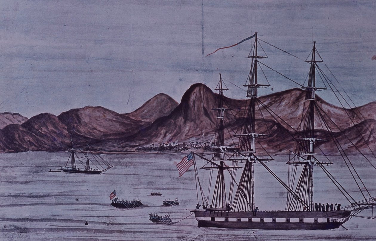 Mexikansk-amerikanska kriget (1846-48), USA:s flottans landstigningsstyrkor vid Loreto av American School