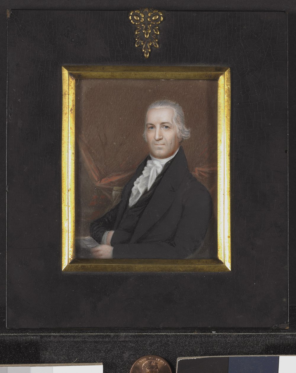 Miniatyrporträtt av Samuel Osgood, ca 1789 (w/c på elfenben) av American School