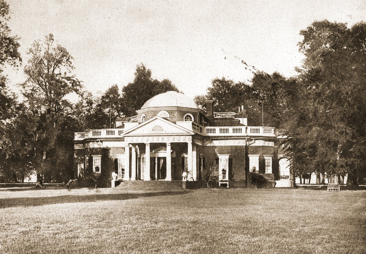Monticello, Virginia, 1914 (sepiaton intaglio gravure) av American School
