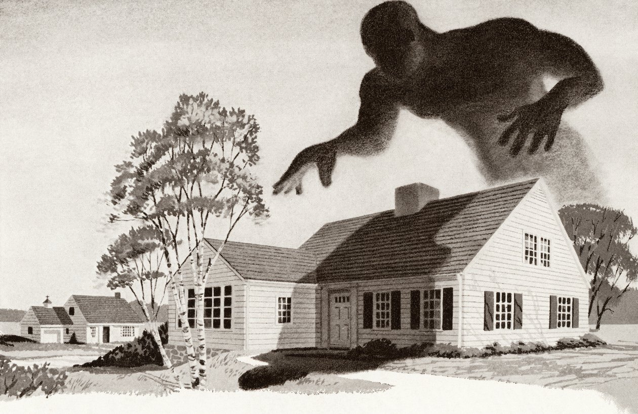 Mortgage monster hägrar över ett familjehem av American School