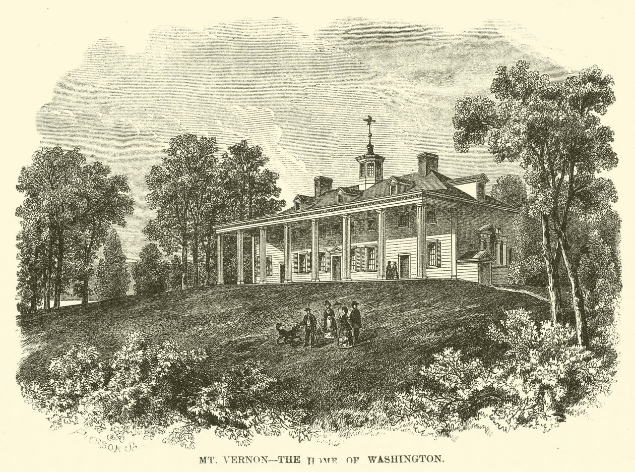 Mount Vernon, Washingtons hem (gravyr) av American School