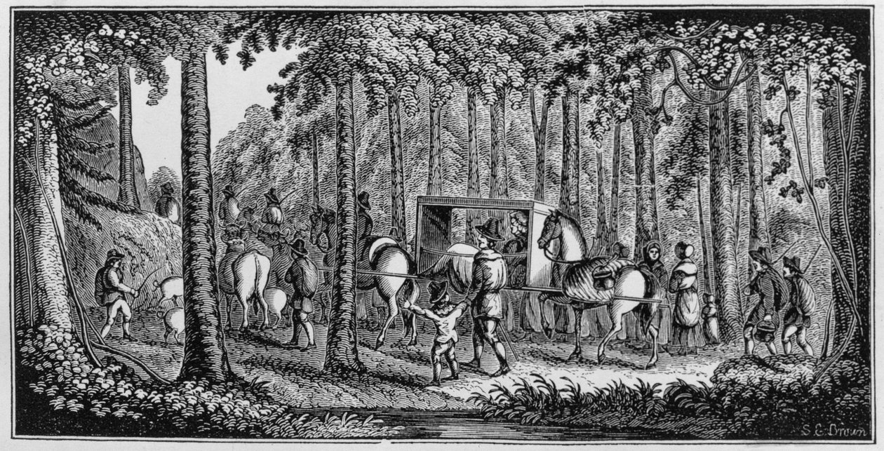 Mr Hooker och hans församling som reser genom vildmarken av American School