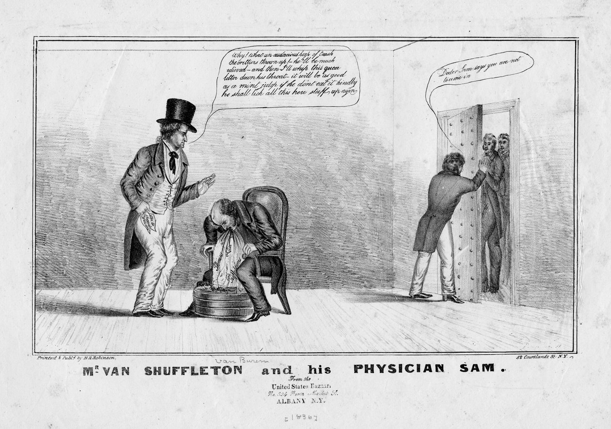 Herr van Shuffleton och hans läkare Sam, ca 1836 av American School