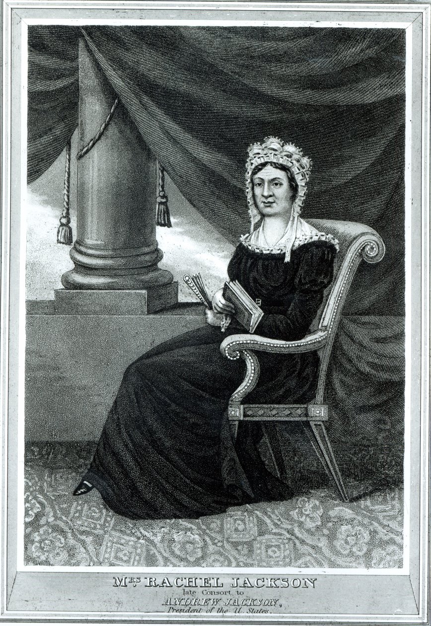 Mrs Rachel Jackson, pub. av Joseph How, ca 1850-1900 av American School