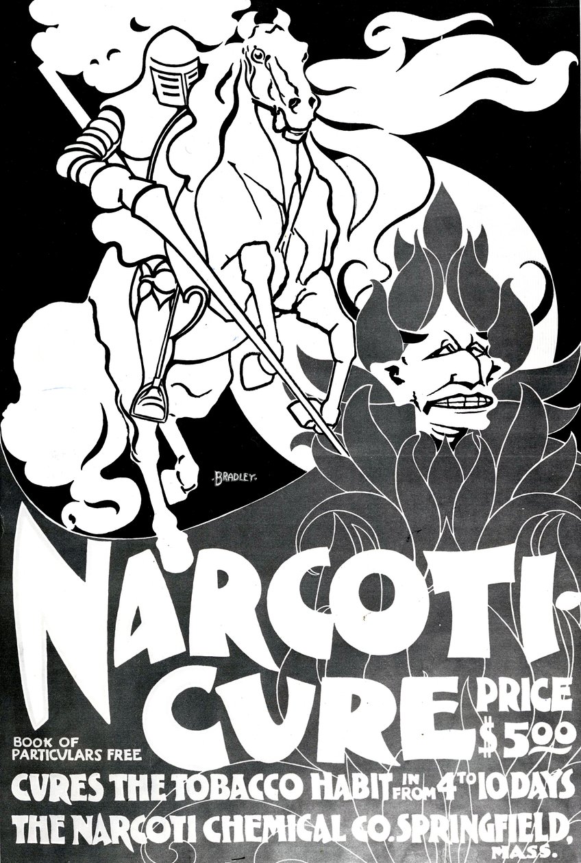 Narcotui-Cure, designad av William H. Bradley, 1895 av American School
