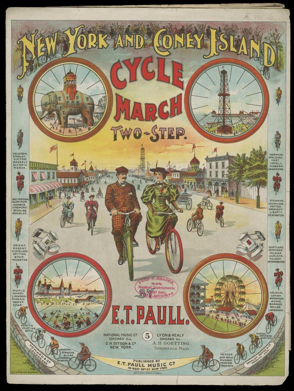 New York och Coney Island Cycle March av American School