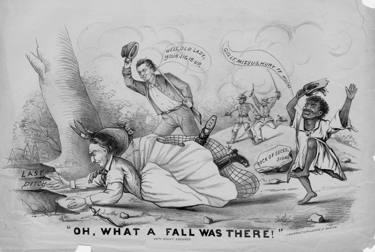Åh, vilken höst var det!, utgiven av J. Mayer & Co. Lith, Boston, ca 1865 av American School